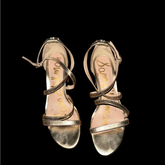 Sam Edelman gold strappy heels - Picture 3 of 11